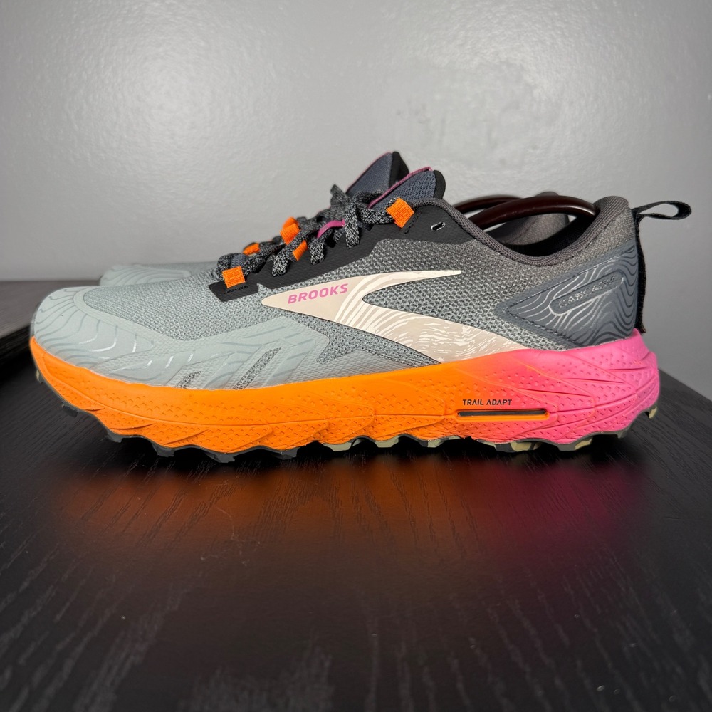 Brooks Cascadia 17 Trail Running Shoes Mens 9 Primer Ebony Oriole Hiking Climb